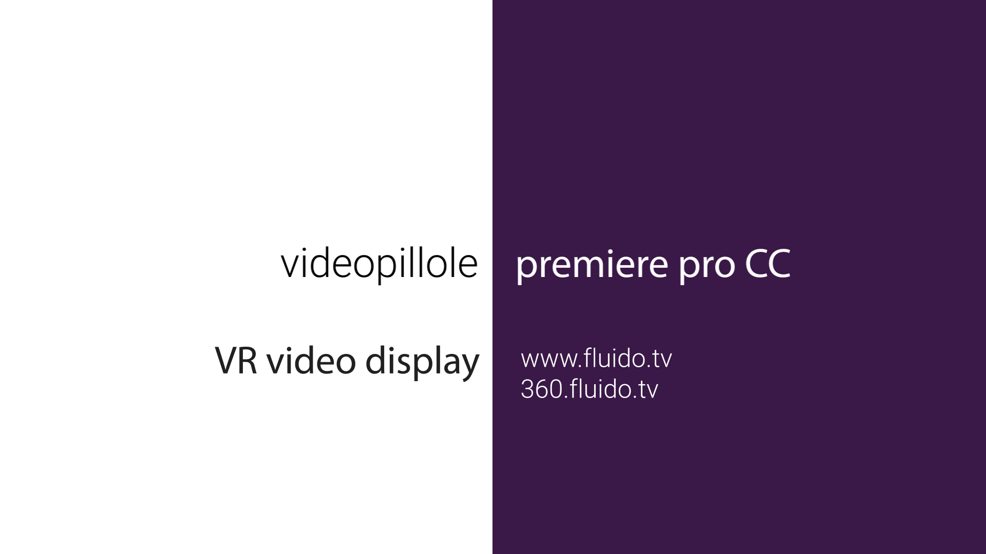Premiere Pro CC – VR video display