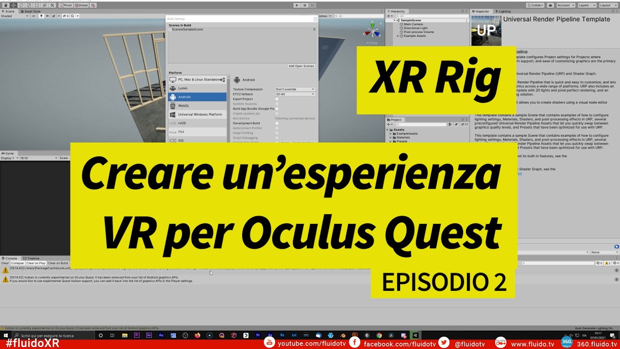 Creare un’esperienza VR per Oculus Quest con Unity – parte 2